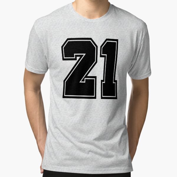  Number 21 Shirt Football Baseball Jersey Uniform Back Print  T-Shirt : Clothing, Shoes & Jewelry