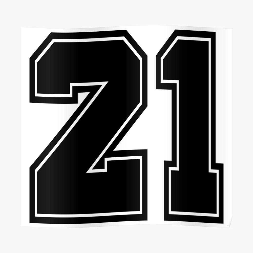 21 American Football Classic Vintage Sport Jersey Number for