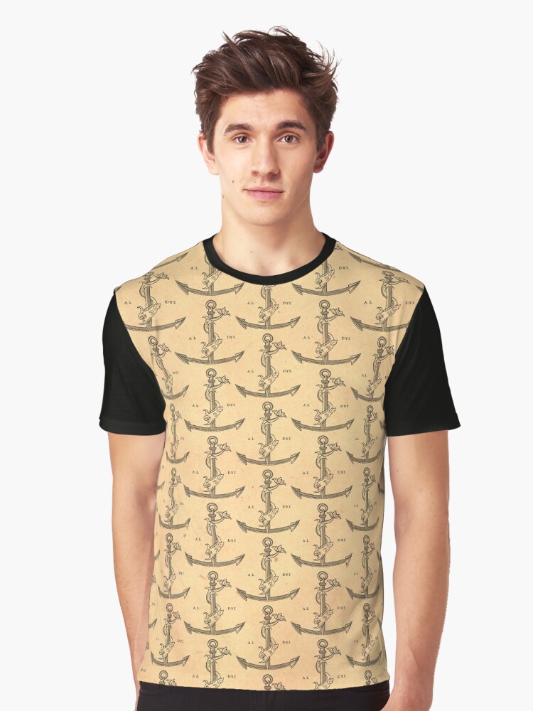 Imagen 1 de 5, Camiseta gráfica con la obra Aldus Manutius Printer Mark, diseñada y vendida por bibliotee.
