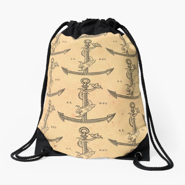 Aldus Manutius Printer Mark Mochila saco