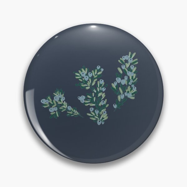 Item preview, Juniper Sprigs Mint and Sage on Navy designed and sold by Cat Herold.