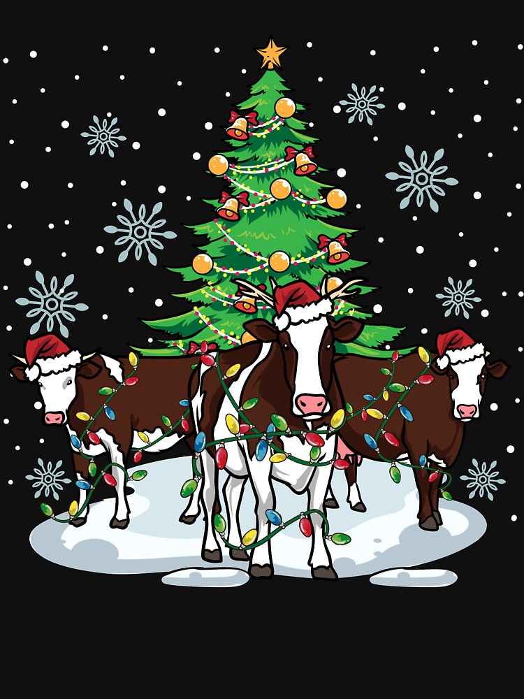 Discover Great Christmas Cow Scene with Lights, XMas Tree