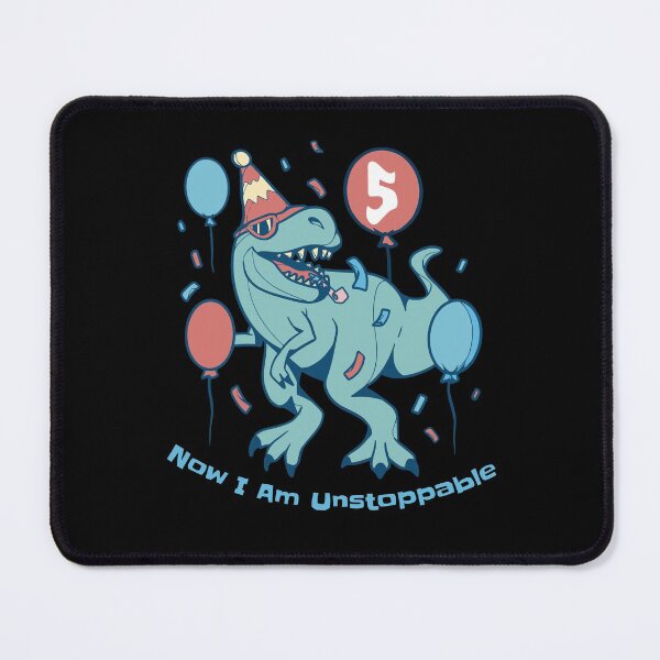 Item preview, Funny T-Rex 5th Birthday for the Five-Year-Old: Now I Am Unstoppable designed and sold by friendlyspoon.