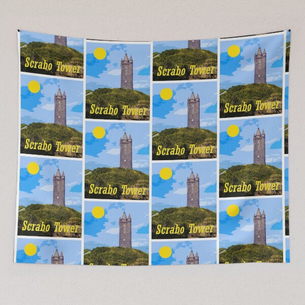 Item preview, Old Poster Style of Scrabo Tower, Newtownards, Northern Ireland designed and sold by Drew McAvoy.