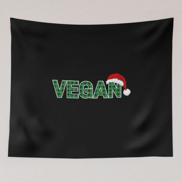 Item preview, Vegan Green Checker Christmas Print designed and sold by Vegginitup.