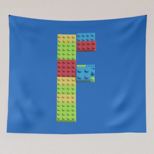 Item preview, Building Brick Initial F in Primary Colors designed and sold by TheFlyingPug.