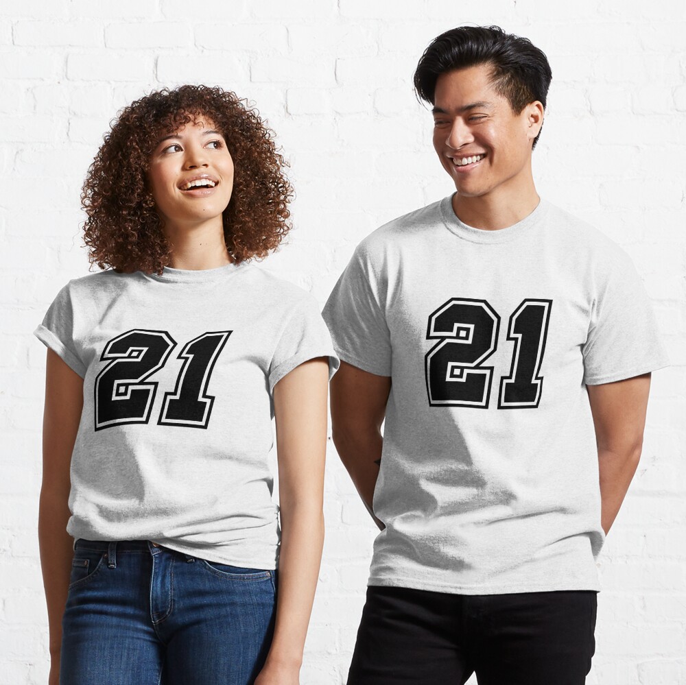 Número 21 - Camiseta de béisbol de fútbol americano con estampado de  espalda uniforme