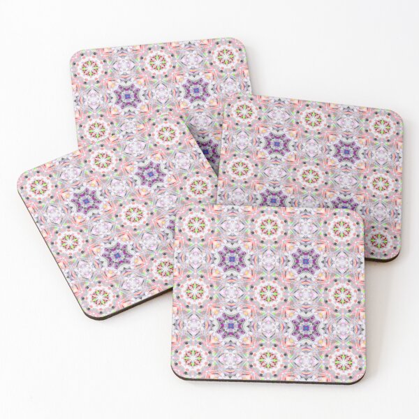 Item preview, Maximalist Pink Purple Grey Winter Star Pattern designed and sold by PatternPerfect.
