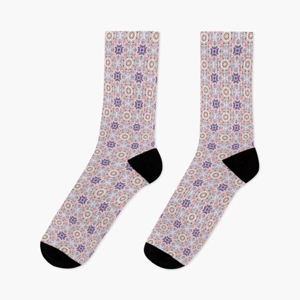 Item preview, Maximalist Pink Purple Grey Winter Star Pattern designed and sold by PatternPerfect.