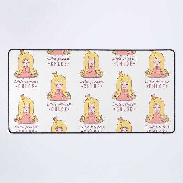 Item preview, Little princess Chloe | Blonde girl with a crown on her head and a bag sits on the couch designed and sold by AnnaRuz.