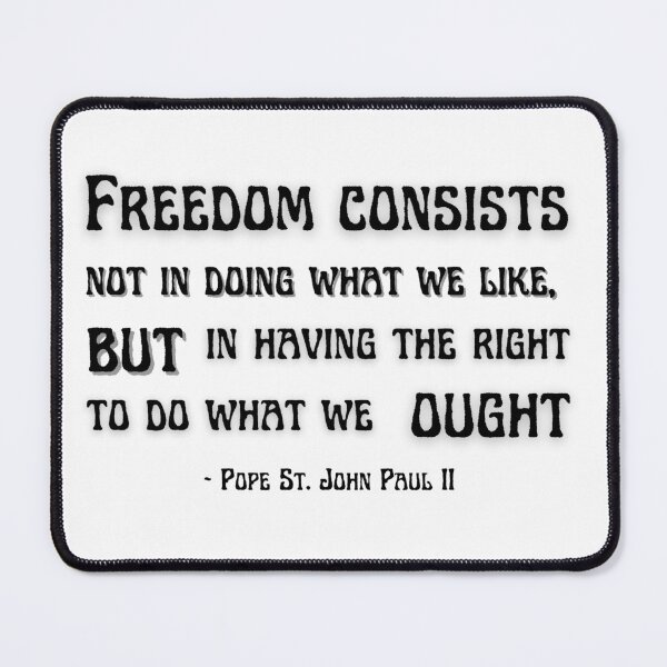Item preview, Freedom - John Paul II designed and sold by CatholicSwag.