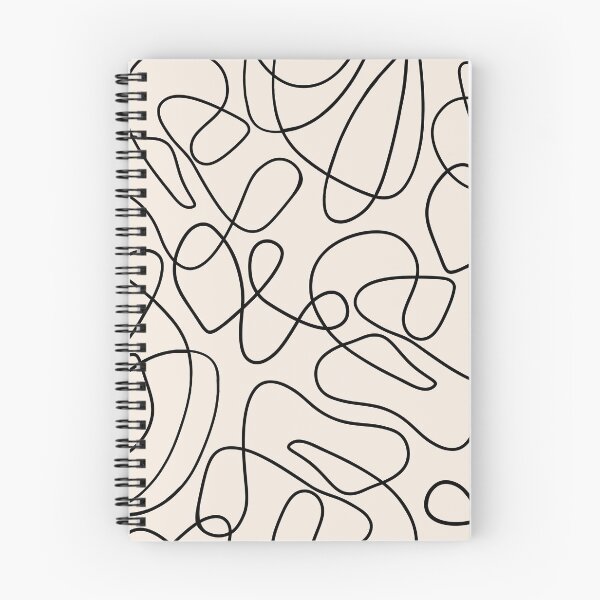Item preview, Simple Minimalist Abstract Woby lines Warm Tones Pattern designed and sold by zedonee.