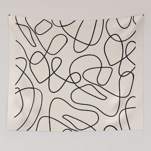 Item preview, Simple Minimalist Abstract Woby lines Warm Tones Pattern designed and sold by zedonee.
