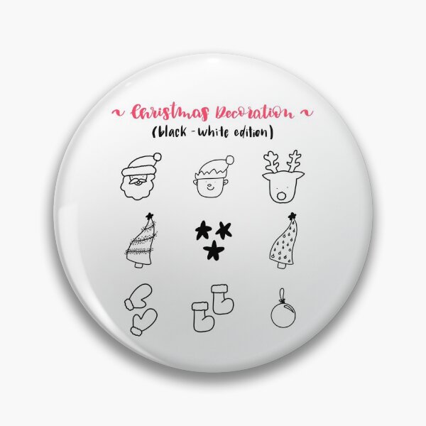 Artikelvorschau, Weihnachtsdekoration (1). Schwarz-Weiß-Ausgabe. 9er Pack. entworfen und verkauft von AnaStickerD.