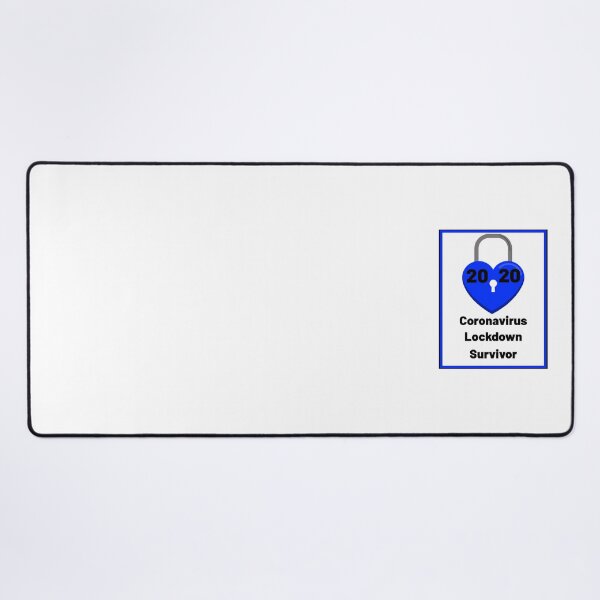 Item preview, Un candado azul en forma de corazón con las palabras Coronavirus Lockdown Survivor 2020 designed and sold by AnnaBBS.