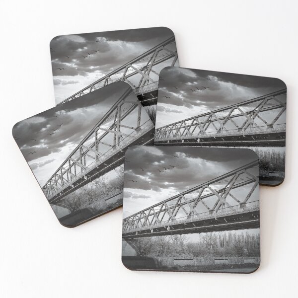 Item preview, Dramatic Black and White Railway Bridge designed and sold by STIGPhotoDesign.