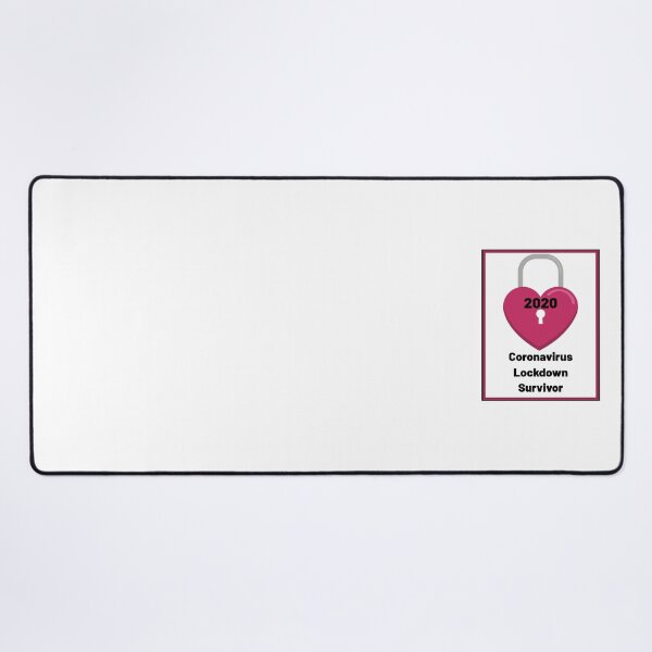 Item preview, A pink heart-shaped lock with the words Coronavirus Lockdown Survivor 2020 designed and sold by AnnaBBS.