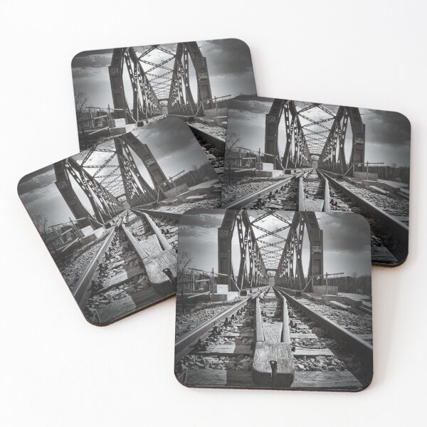 Item preview, Dramatic Black and White Railway Bridge designed and sold by STIGPhotoDesign.