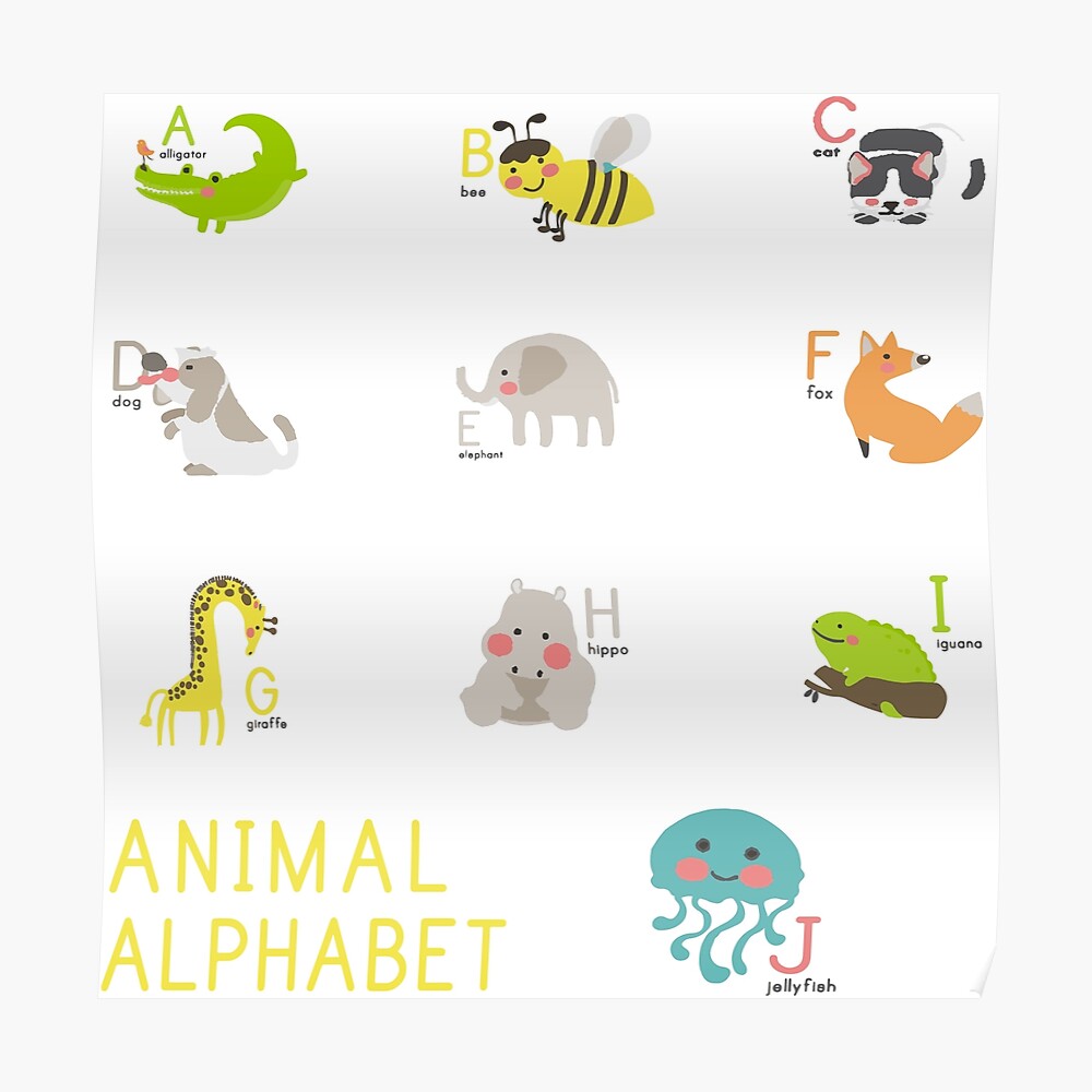 Mega Cute Animals Zoo, funny Animal Alphabet design Mega Cute Animals Zoo, funny Animal Alphabet design