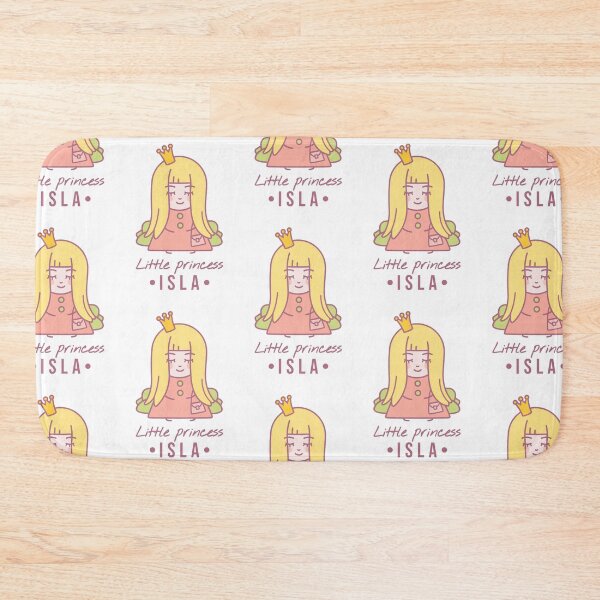 Item preview, Little princess Isla | Blonde girl with a crown on her head and a bag sits on the couch  designed and sold by AnnaRuz.