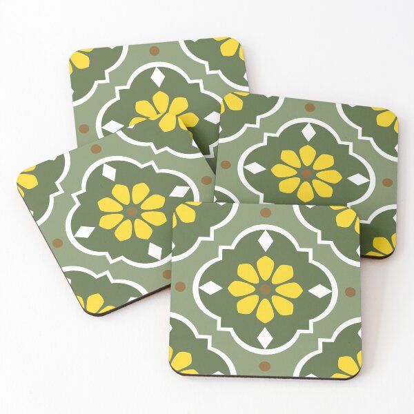 Item preview, Morocco Inspired Tile Original Sunflower Pattern designed and sold by AzulejaRD.