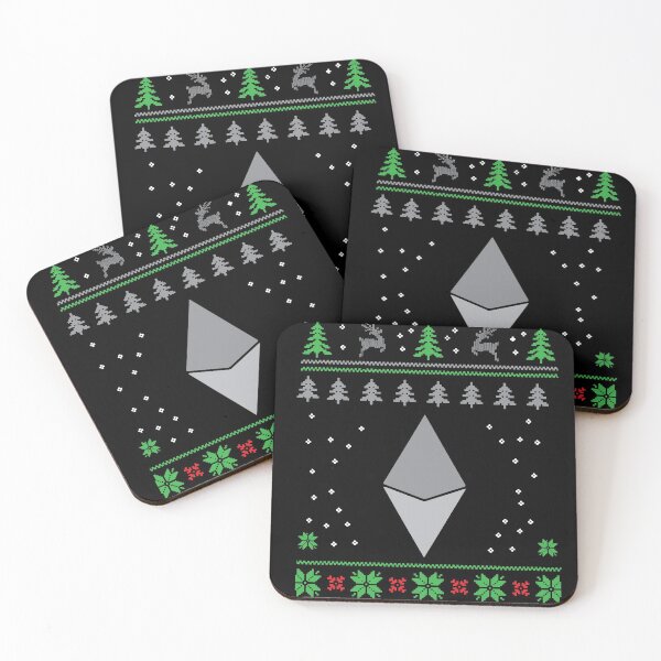 Item preview, Ethereum ugly christmas sweatshirt designed and sold by ThinkBeautiful.