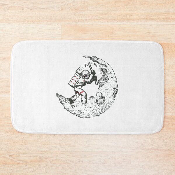 Item preview, Astronaut digging the crescent moon designed and sold by Crea-RiBo.