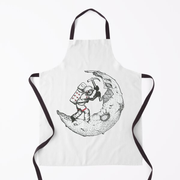 Item preview, Astronaut digging the crescent moon designed and sold by Crea-RiBo.