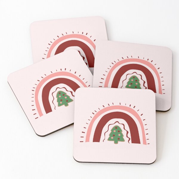 Item preview, Merry Christmas Pink And Red Rainbow designed and sold by DesignStory.