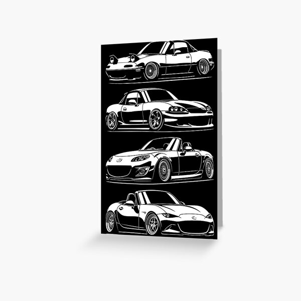 Generations. MX5 Miata Greeting Card