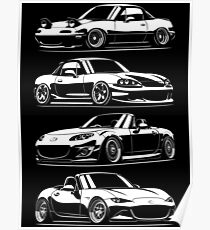 Generations. MX5 Miata Poster
