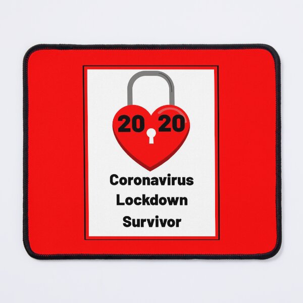 Item preview, A red heart-shaped lock with the words Coronavirus Lockdown Survivor 2020 designed and sold by AnnaBBS.