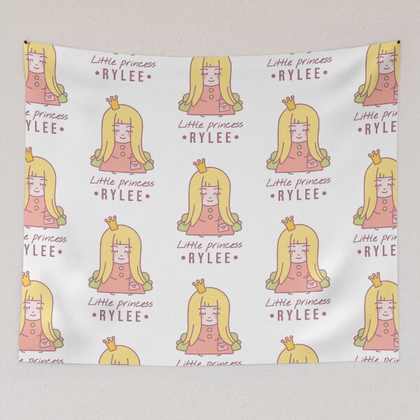 Item preview, Little princess Rylee | Blonde girl with a crown on her head and a bag sits on the couch  designed and sold by AnnaRuz.