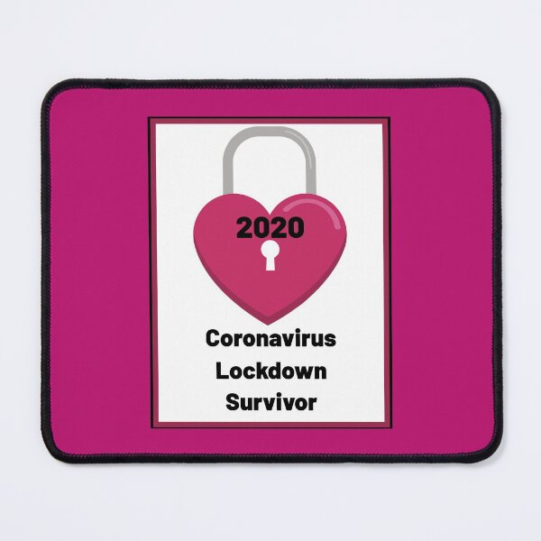 Item preview, A pink heart-shaped lock with the words Coronavirus Lockdown Survivor 2020 designed and sold by AnnaBBS.