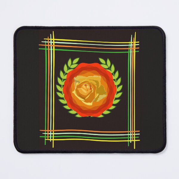 Item preview, Bright and colorful flower with green leaves in centre of four coloured hashtags designed and sold by AnnaBBS.