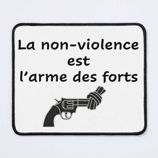 Item preview, Gandhi Philosophy Non Violence French Quote designed and sold by jujupey.