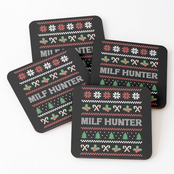 Item preview, Milf Hunter Ugly Christmas Sweater designed and sold by RedQuality.