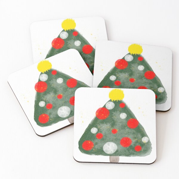 Item preview, Watercolor Decorated Christmas Tree designed and sold by Asaha17.
