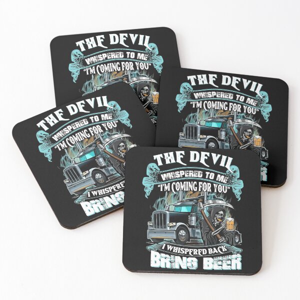 Item preview, The Devil Whispered Back Bring Beer Trucker   designed and sold by Linenist.