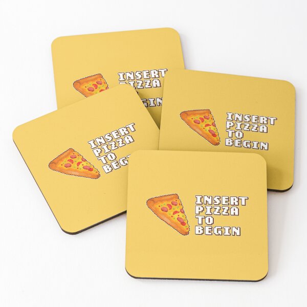 Item preview, Insert Pizza To Begin 8-bit Retro Video Games - Pizza Meme Funny designed and sold by jacnotjac.
