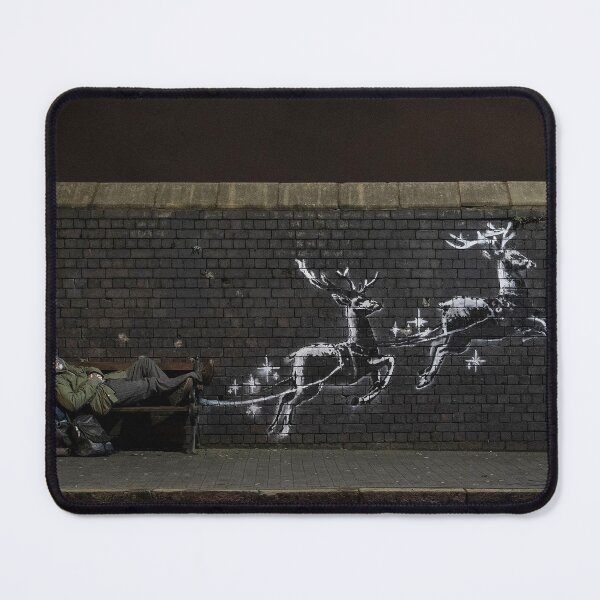 Item preview, Banksy Christmas Sleigh and Reindeers designed and sold by Mister Whippy's World of Wonders.