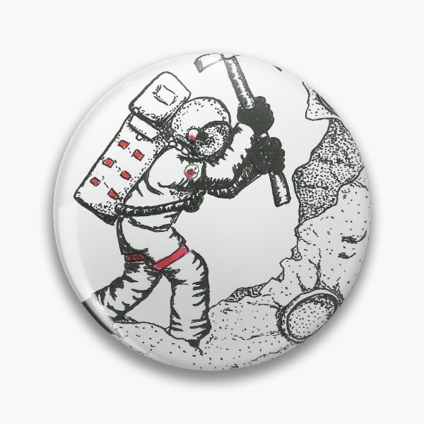 Item preview, Astronaut digging the crescent moon designed and sold by Crea-RiBo.