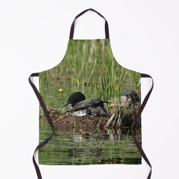Item preview, Mom and baby loon in the nest designed and sold by locustgirl.
