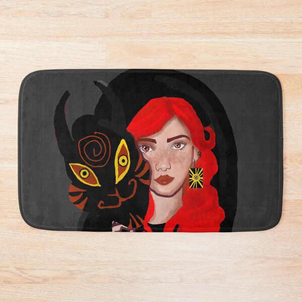 Item preview, Red haired girl with mask designed and sold by DemonicGloom.