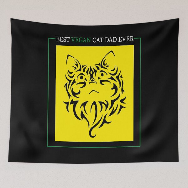 Item preview, BEST VEGAN CAT DAD EVER designed and sold by YSNbr.