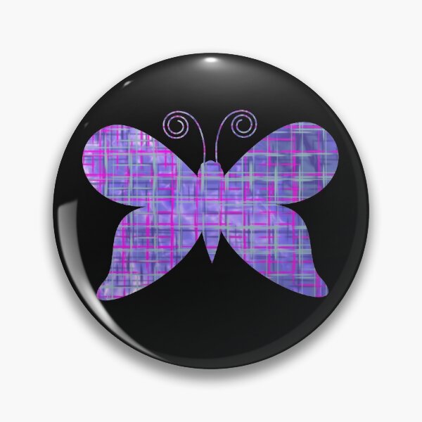 Item preview, Purple and Pink Geometric Pattern Butterfly Silhouette  designed and sold by AMSonArt.