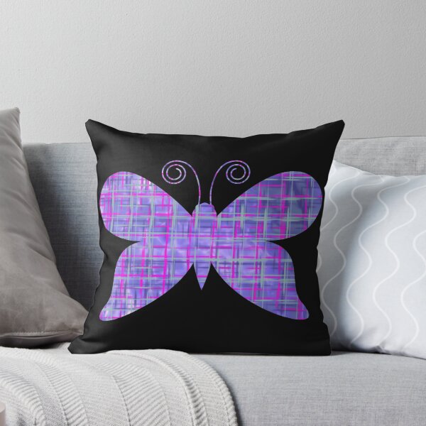 Item preview, Purple and Pink Geometric Pattern Butterfly Silhouette  designed and sold by AMSonArt.