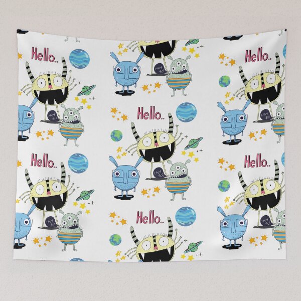 Item preview, LITTLE MONSTERS SAY HELLO designed and sold by Kwayako.
