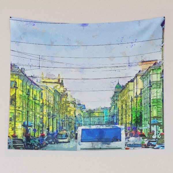 Item preview, A Sketch of St Petersburg, Russia Streets designed and sold by Kay Brewer.