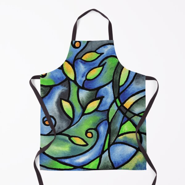 Item preview, Art Nouveau Batik Stained Glass Style Watercolor Art I designed and sold by Irina Sztukowski.